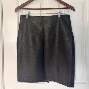 JCREW leather skirt lined NWOT womens 6P